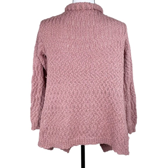 Altar’d State Dusty Pink Textured Open Sweater Cardigan - Picture 3 of 6